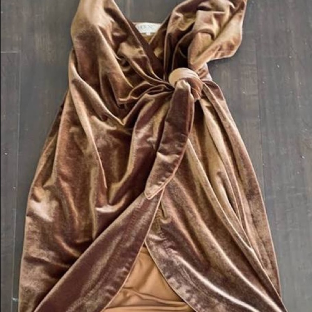 House of CB Suede Wrap Dress